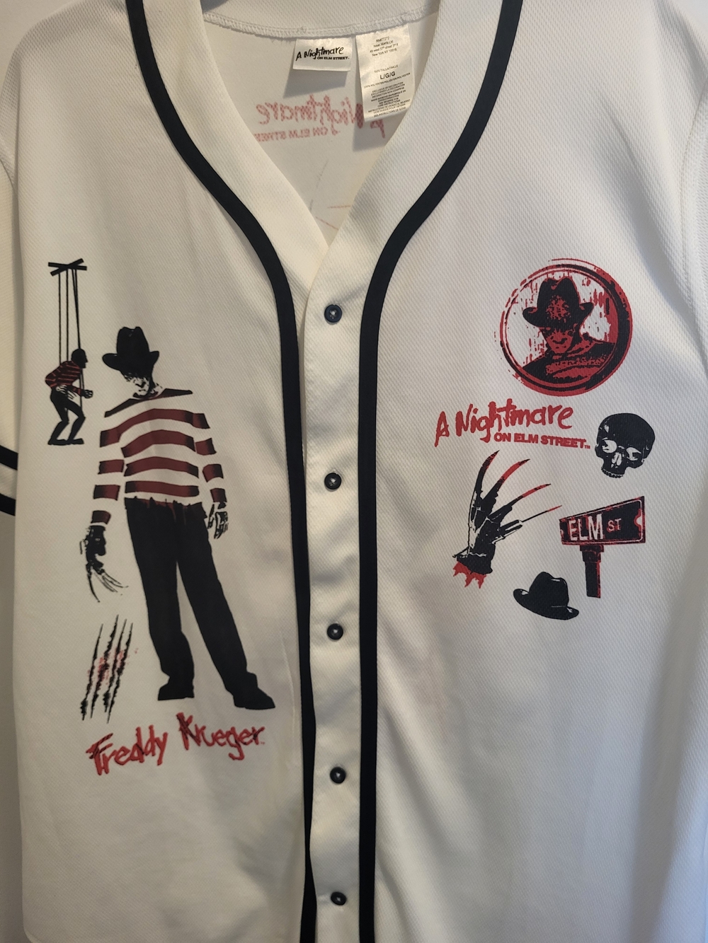 Freddy Krueger Graphic Baseball Tee - White - Picture 9 of 9